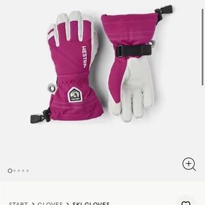 Hestra Kids' Pink Ski Gloves sz 6